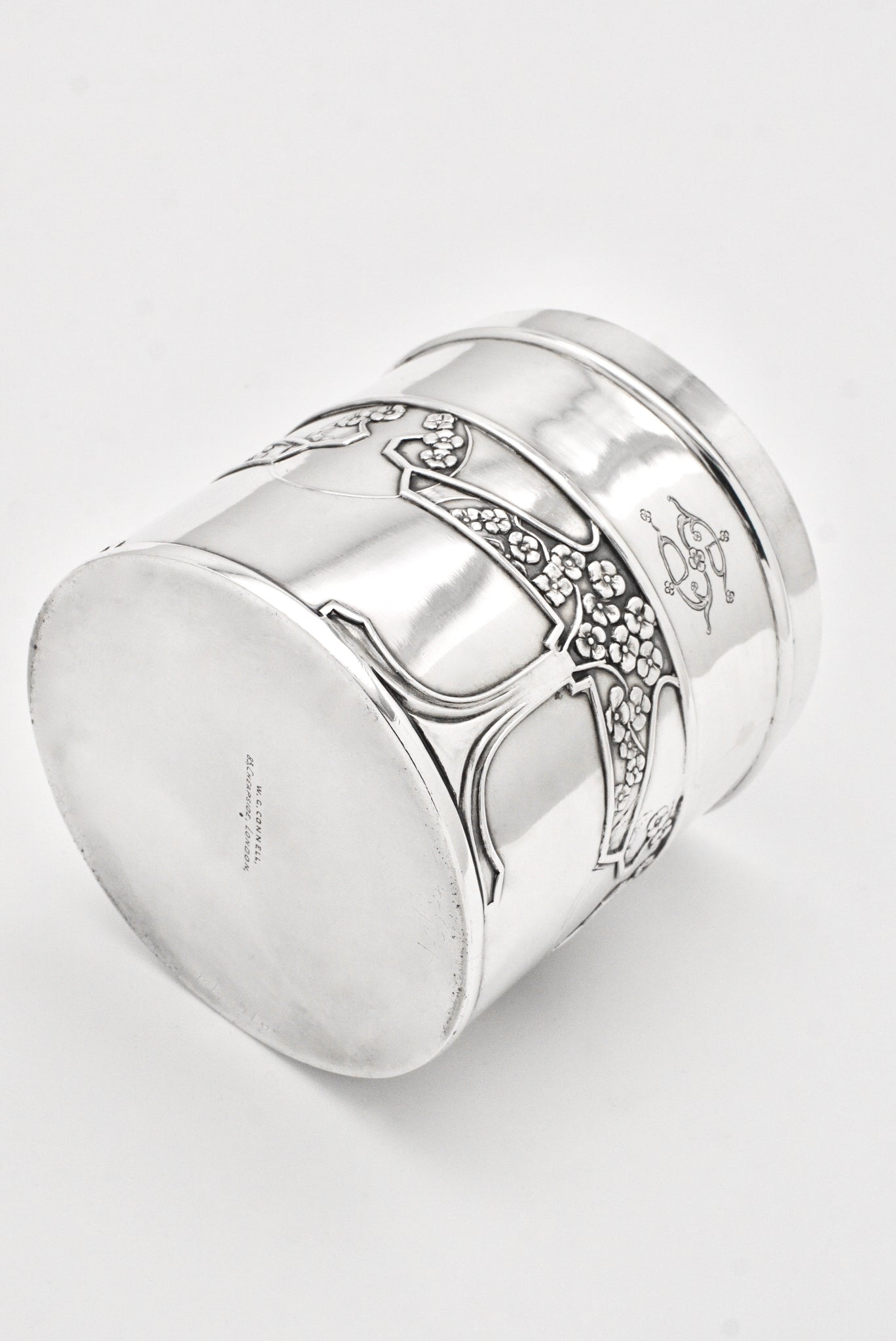 Antique Art Nouveau Sterling Silver Canister - Kate Harris for William Hutton and Sons 1899