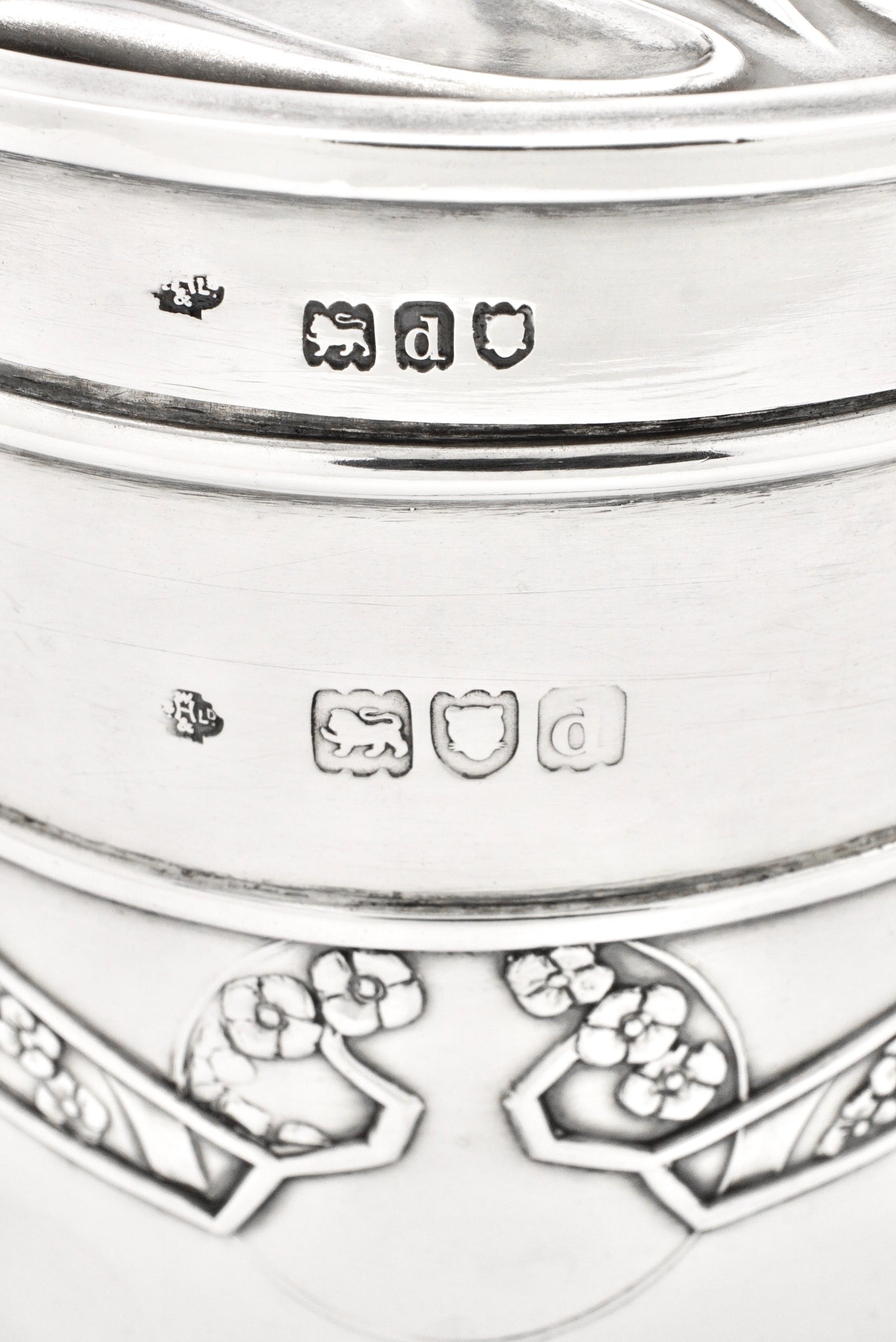 Antique Art Nouveau Sterling Silver Canister - Kate Harris for William Hutton and Sons 1899