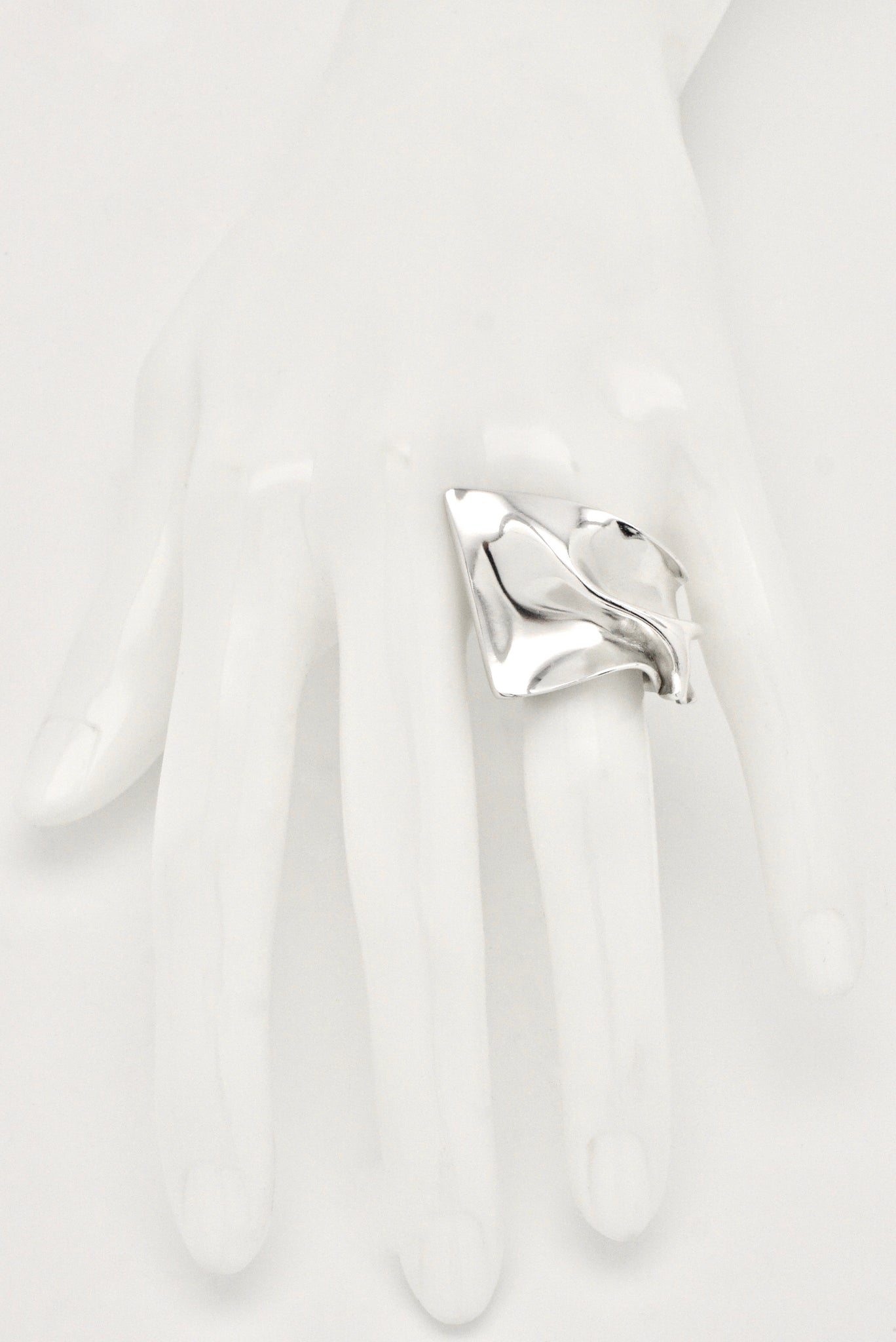 Vintage Georg Jensen Sterling Silver Abstract Ring - design Hans Hansen