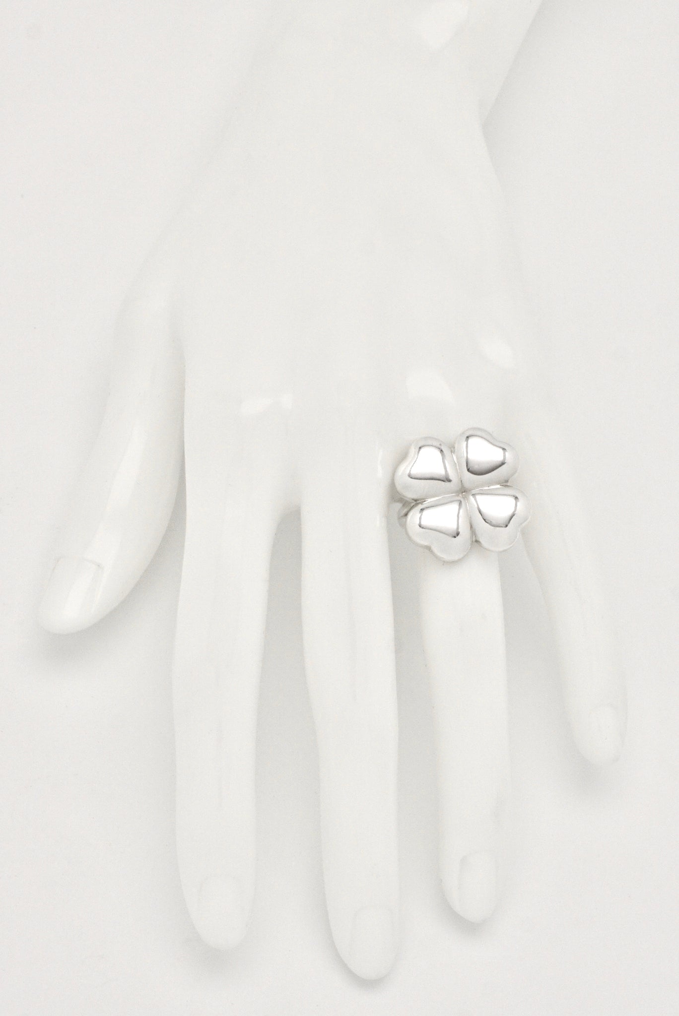Vintage Georg Jensen Sterling Silver Clover Ring - design 387