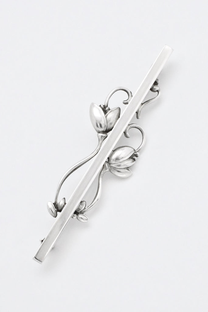 Vintage Georg Jensen Sterling Silver Vine Bar Brooch - Design 278
