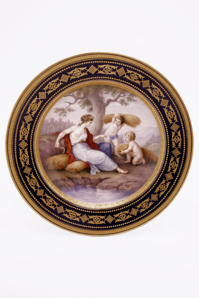 Antique Royal Vienna Porcelain Cabinet Plate Dish 1880s