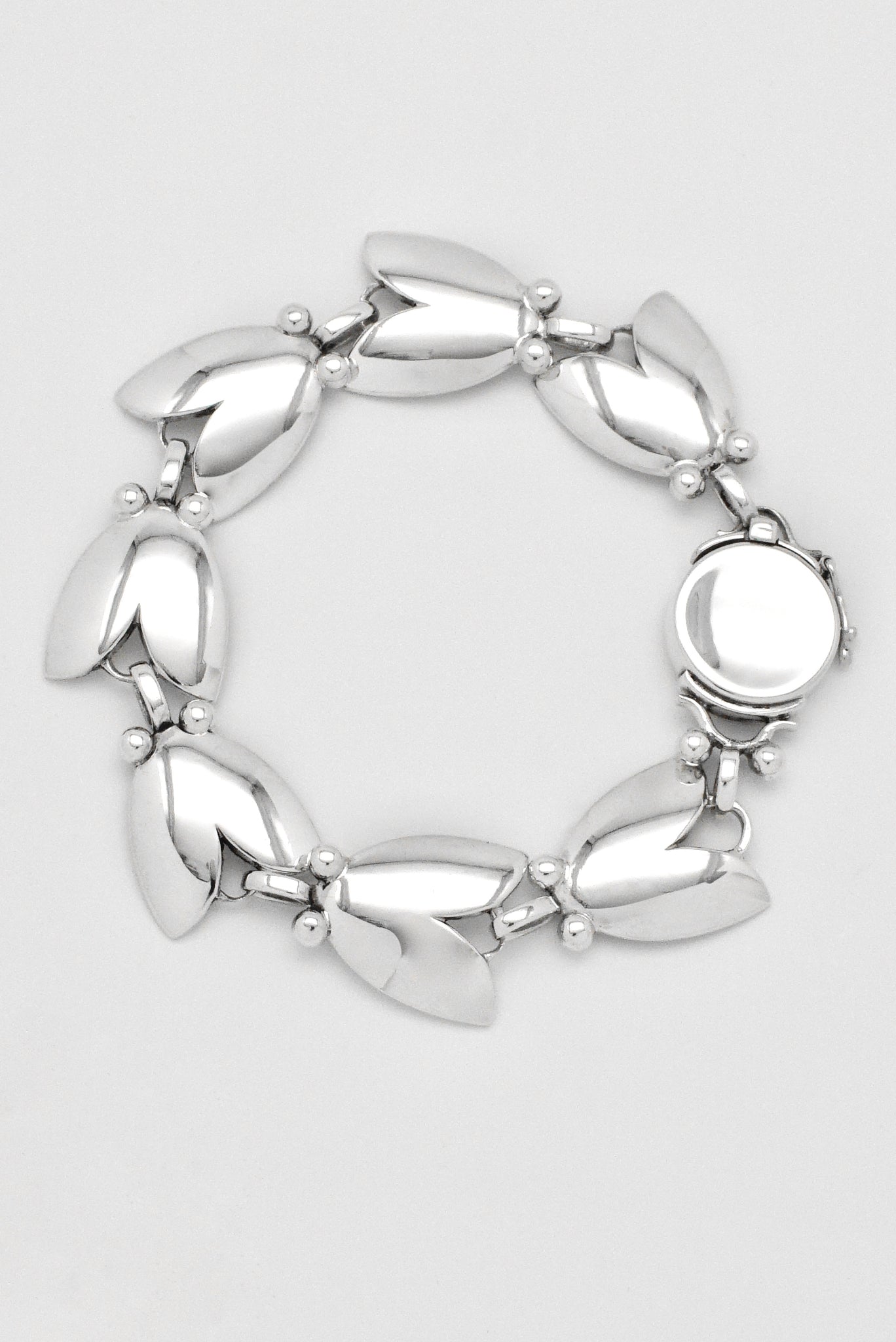 Vintage Georg Jensen Sterling Silver Tulip Bracelet - design 93 Harald Nielsen