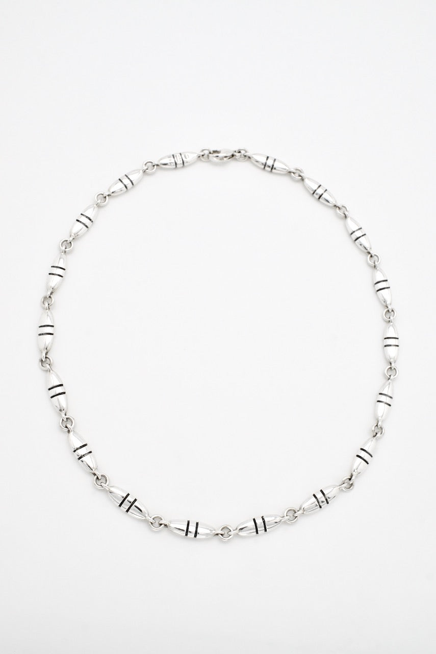 Vintage Georg Jensen Sterling Silver Link Necklace - Design 391 Lene Munthe