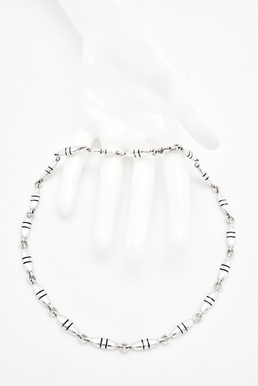 Vintage Georg Jensen Sterling Silver Link Necklace - Design 391 Lene Munthe