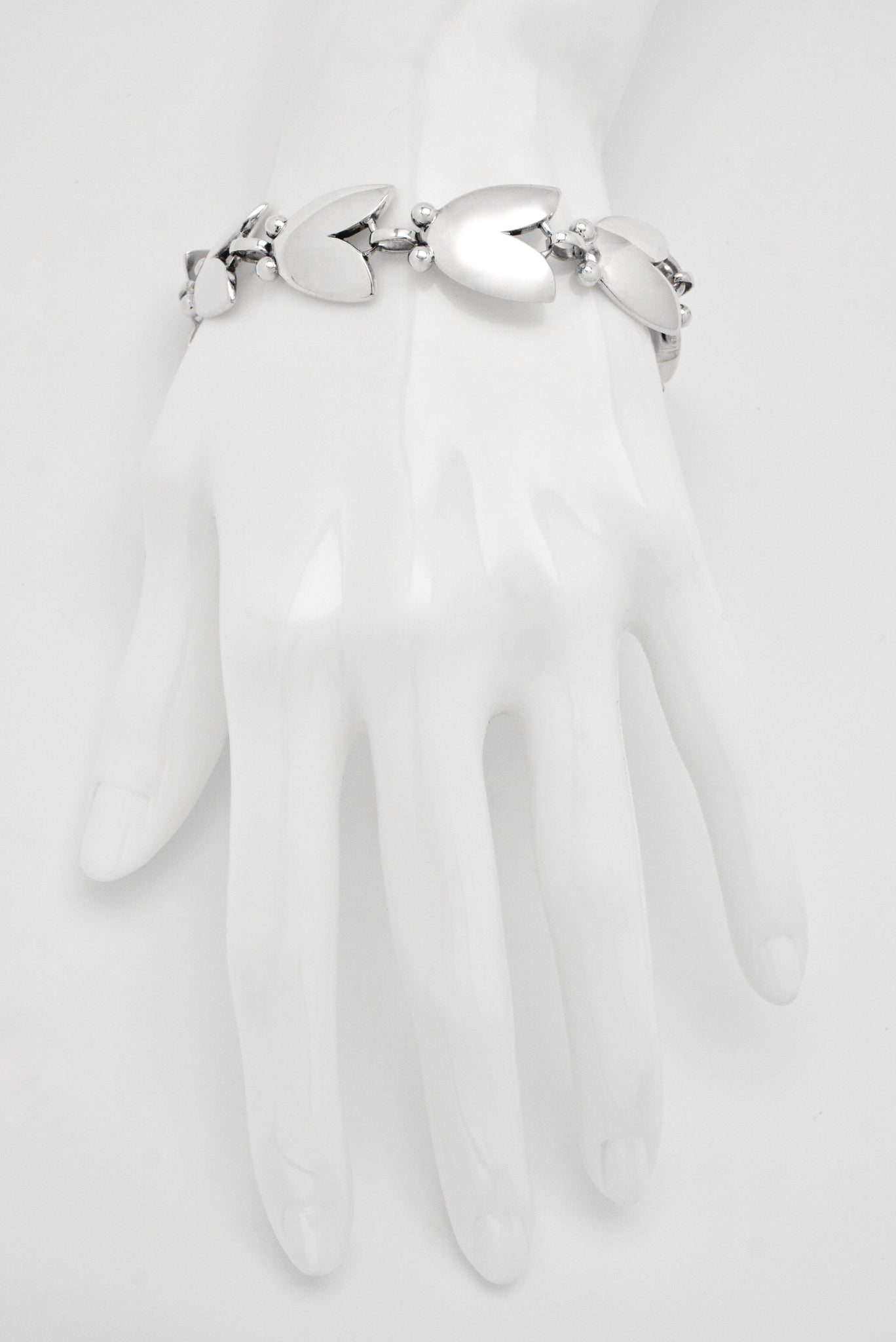 Vintage Georg Jensen Sterling Silver Tulip Bracelet - design 93 Harald Nielsen