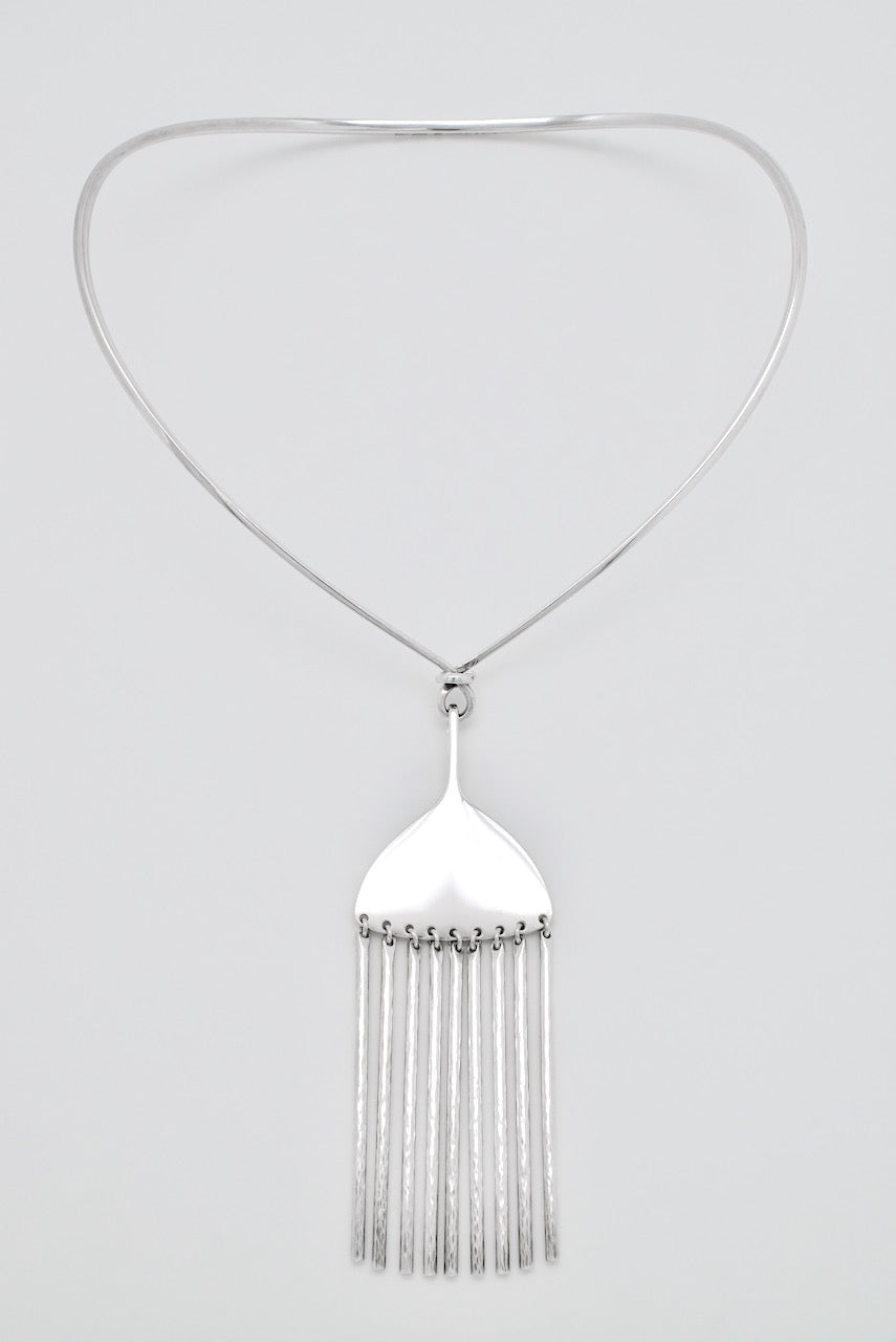 Vintage Georg Jensen Sterling Silver Tassel Necklace - Design 142 & 167