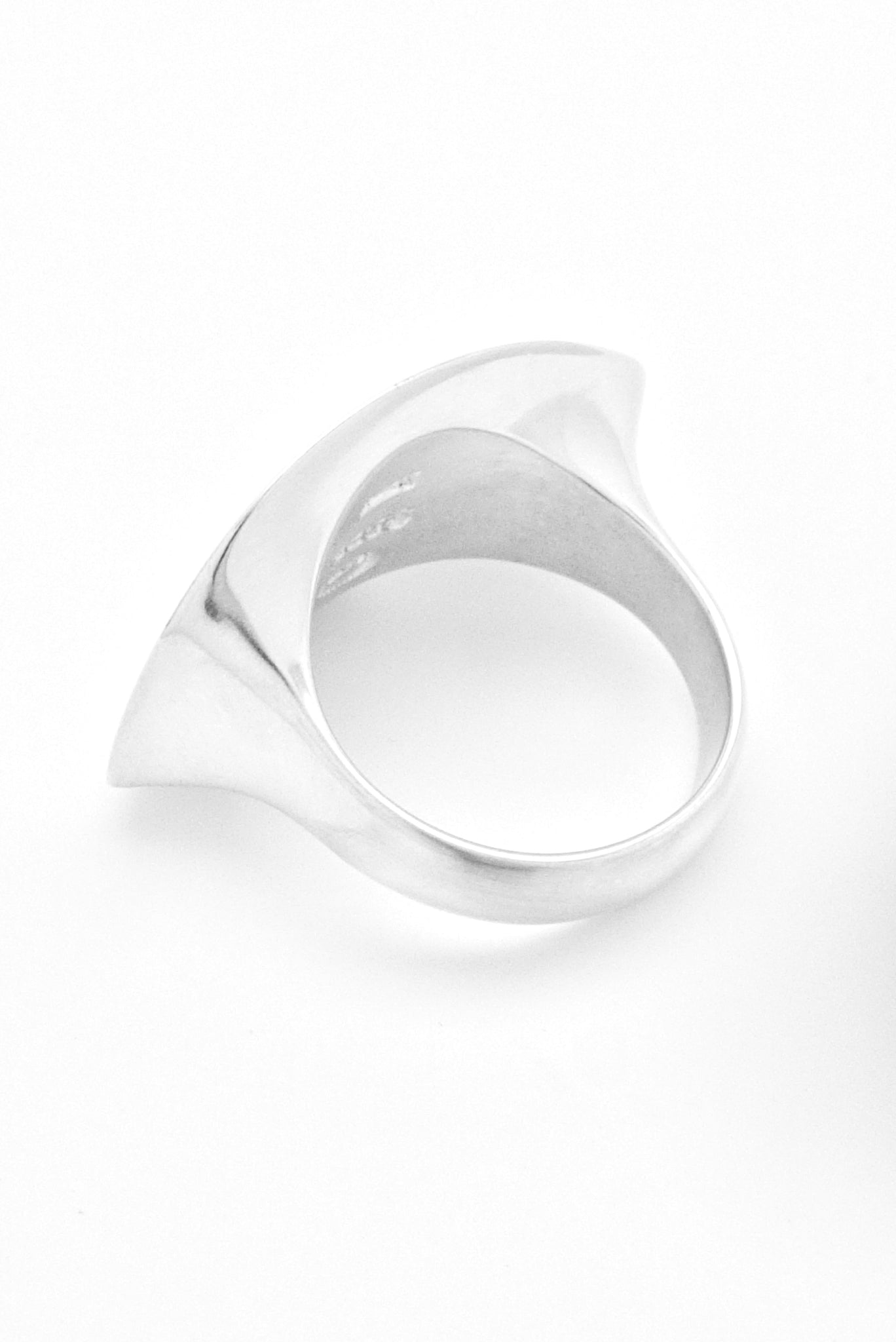 Vintage Georg Jensen Sterling Silver Abstract Brutalist Curve Ring - Design Hans Hansen