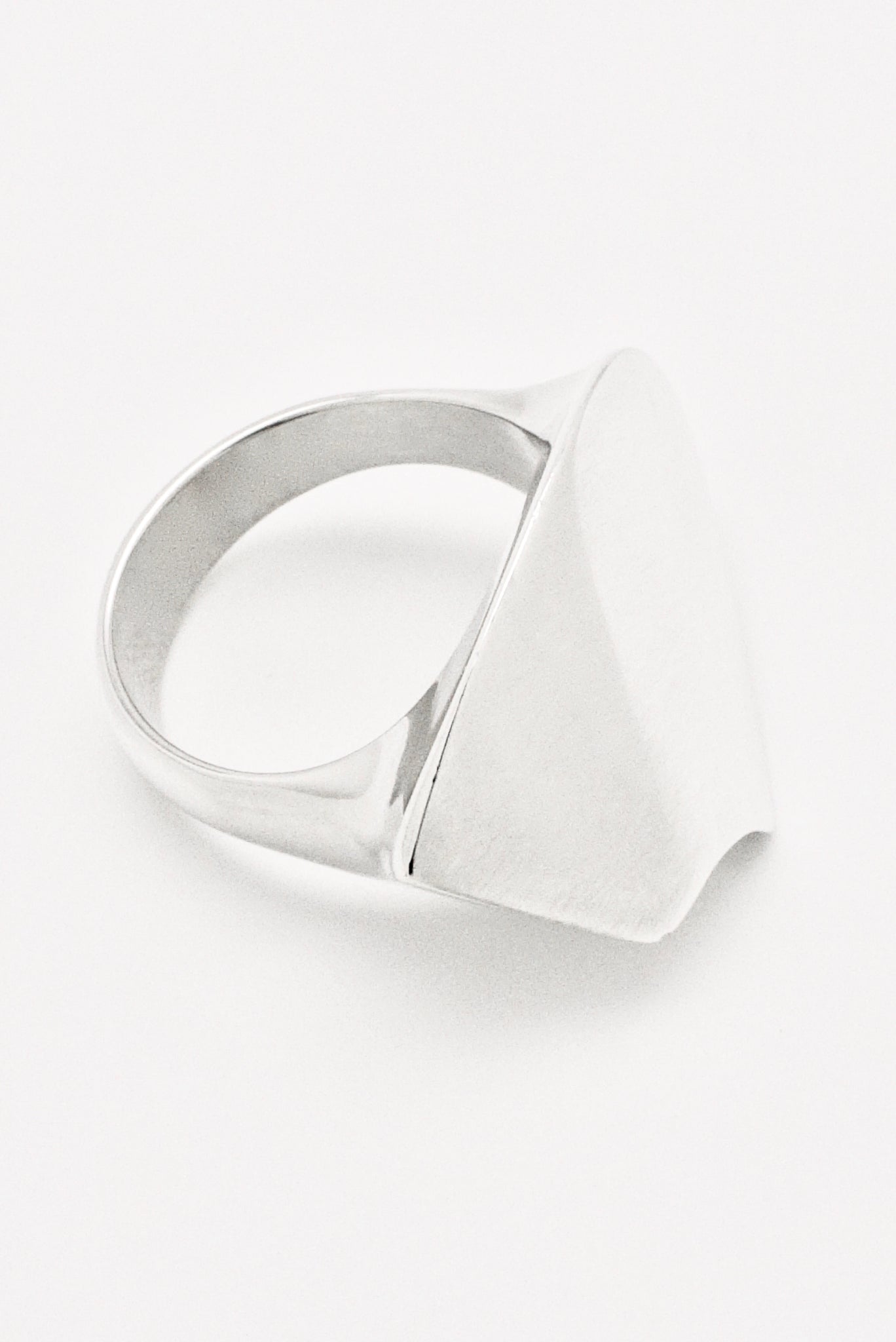 Vintage Georg Jensen Sterling Silver Abstract Brutalist Curve Ring - Design Hans Hansen