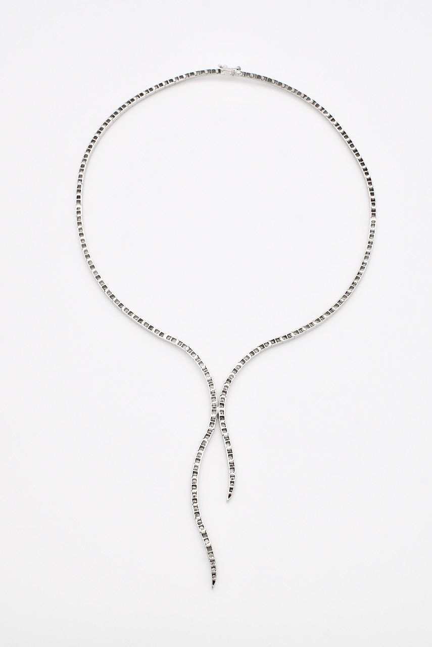 Vintage Gemayel Diamond Collar Ribbon Necklace
