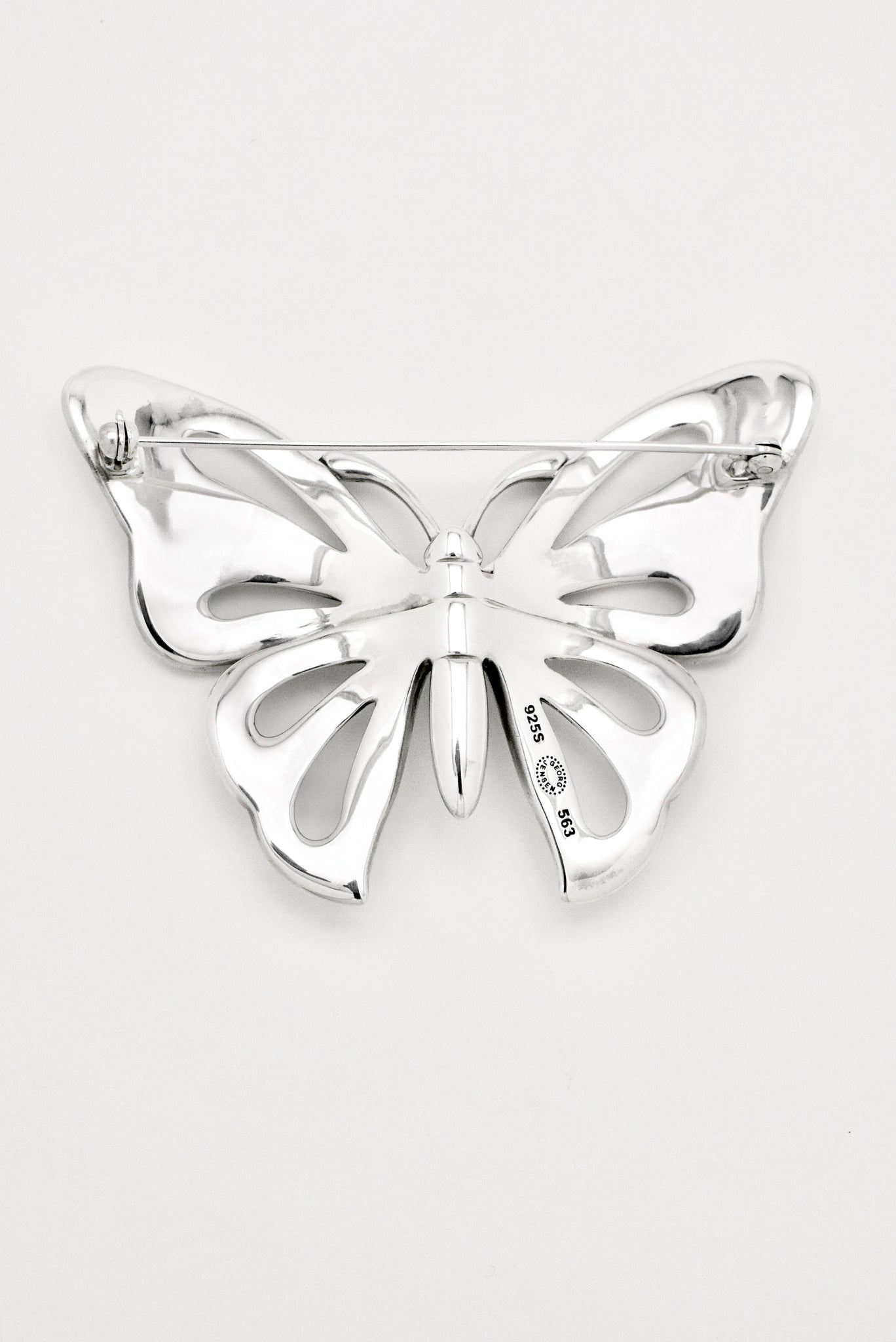 Vintage Georg Jensen Sterling Silver Butterfly Brooch - Design 563 Jordan Askill