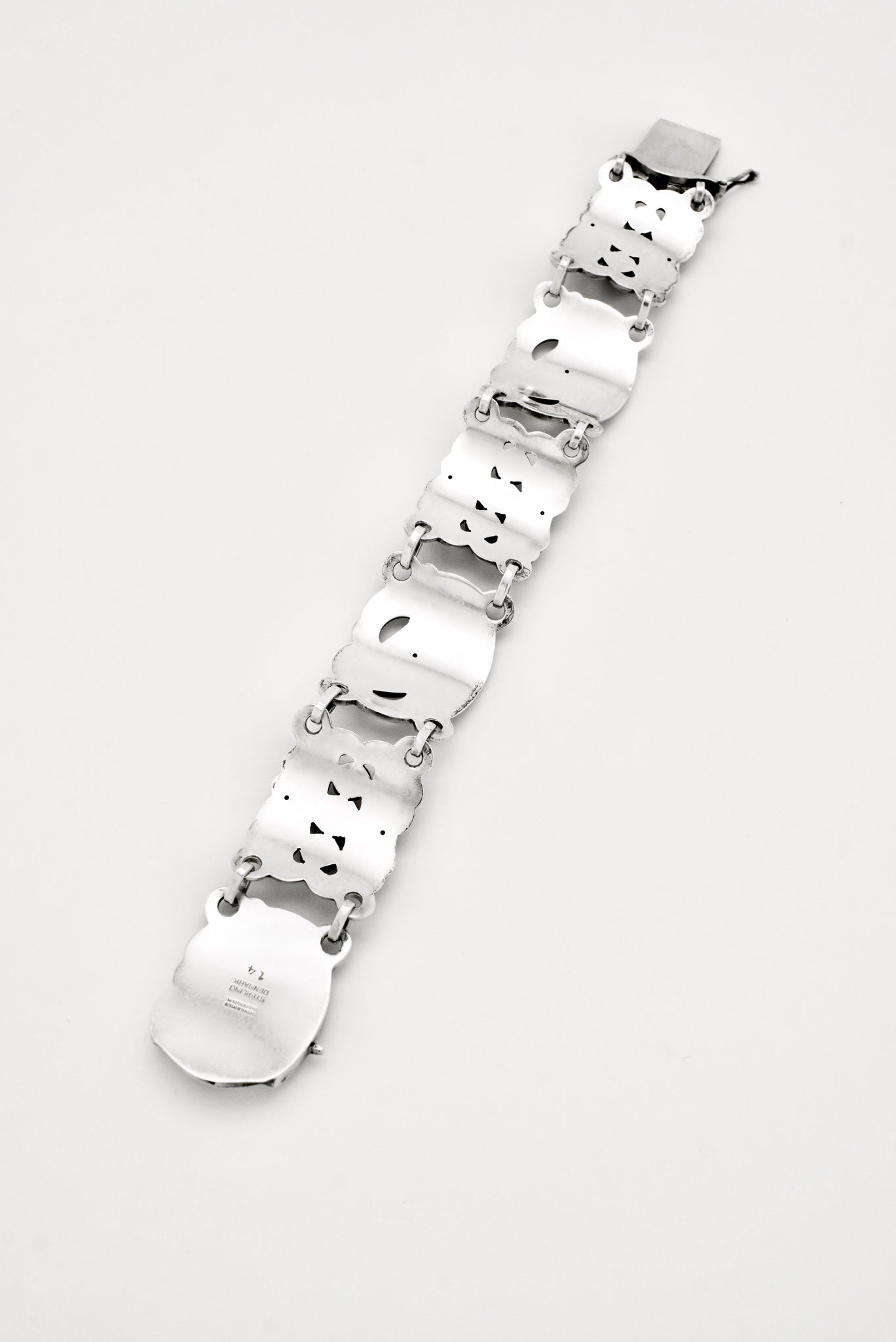 Vintage Georg Jensen Sterling Silver Carnelian Dove Bracelet - design 14 Georg Jensen and Kristian Moehl-Hansen