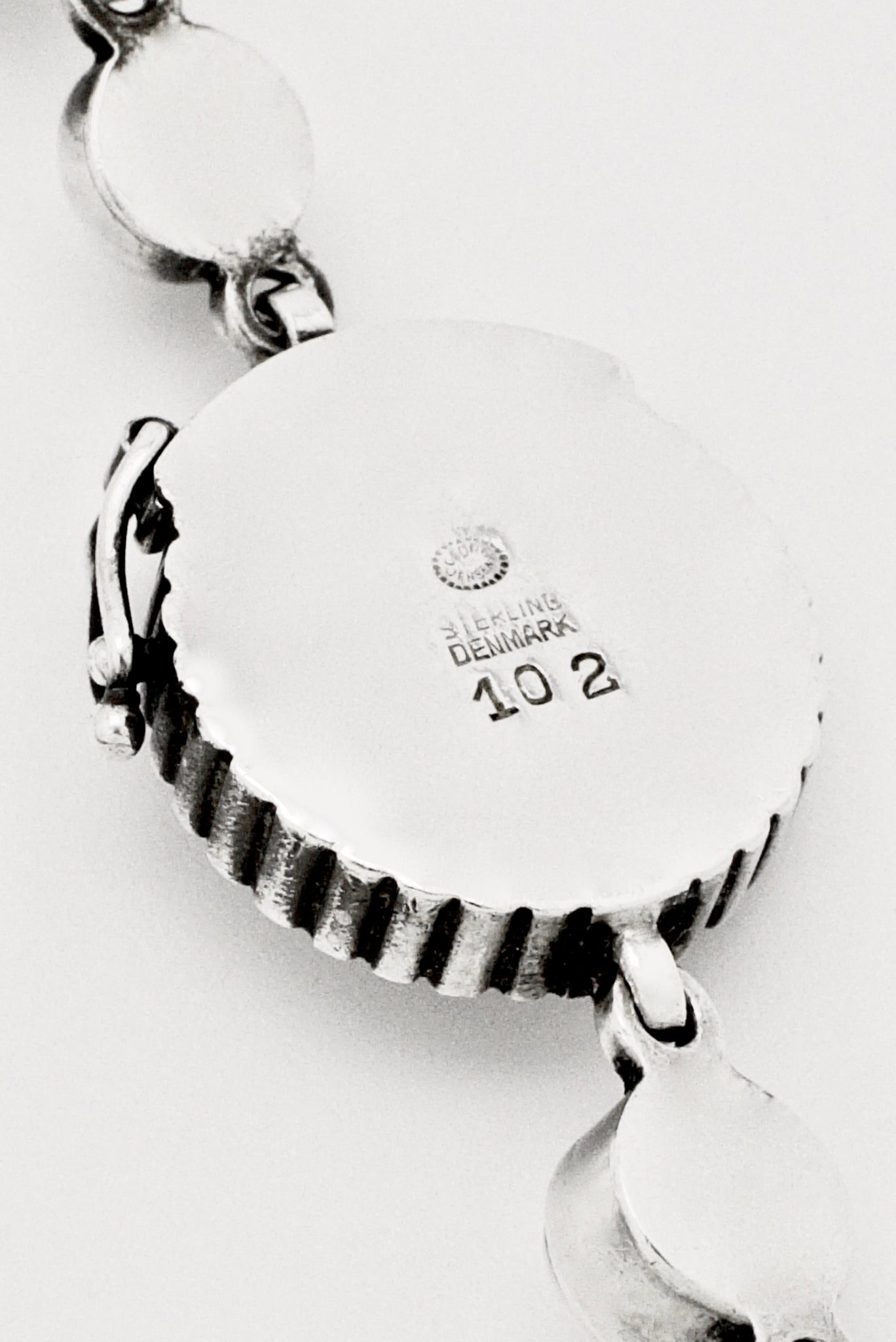 Vintage Georg Jensen Sterling Silver Wreath Necklace - Design 102 Jorgen Jensen