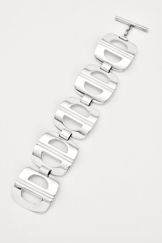 Vintage Georg Jensen Sterling Silver Mariner Link Bracelet - Design 197 Ibe Dalquist