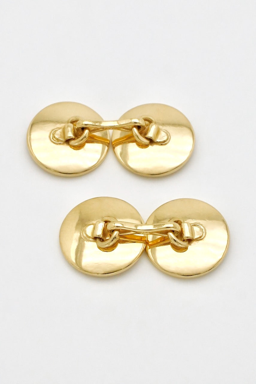 Vintage Tiffany & Co 18k Yellow Gold X Button Cufflinks 1990s