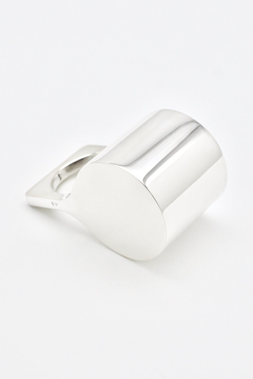 Vintage Sterling Silver Round Drum Ring - Pekka Piekainen 1970s