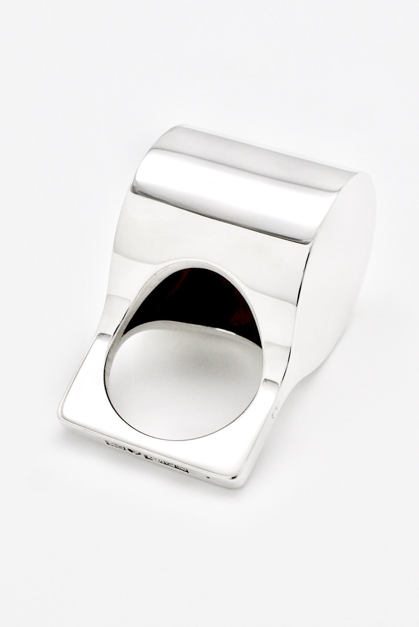 Vintage Sterling Silver Round Drum Ring - Pekka Piekainen 1970s