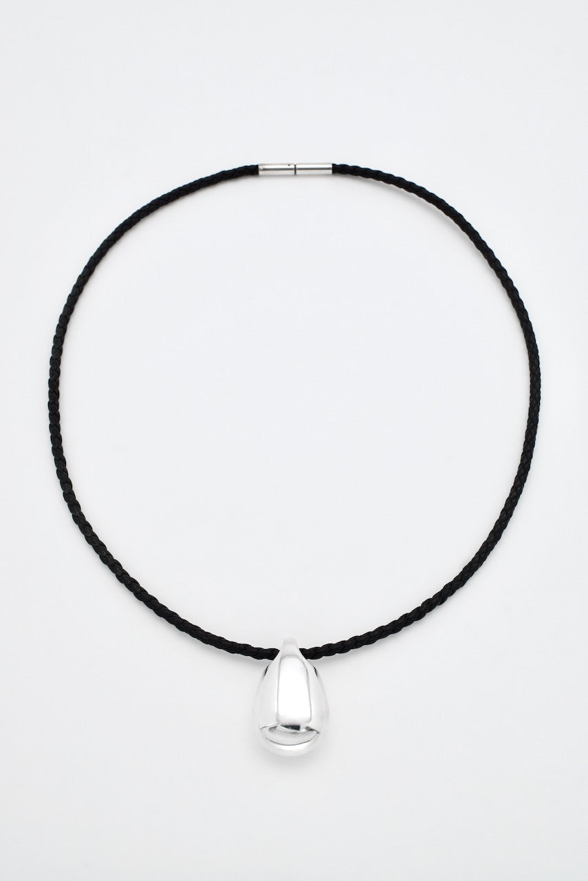 Vintage Georg Jensen Sterling Silver Drop Pendant Leather