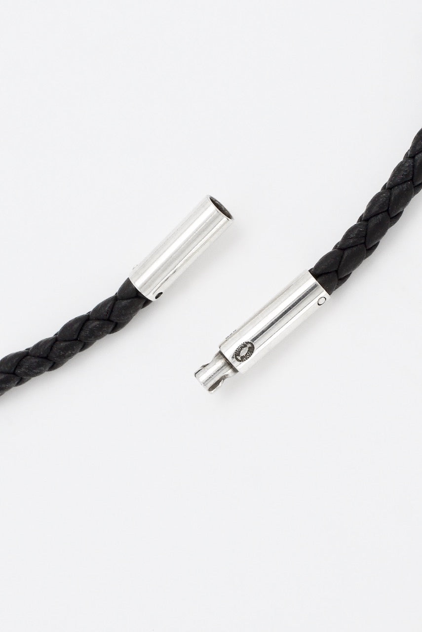 Vintage Georg Jensen Sterling Silver Drop Pendant on Leather Necklace - design 169 Kim Naver