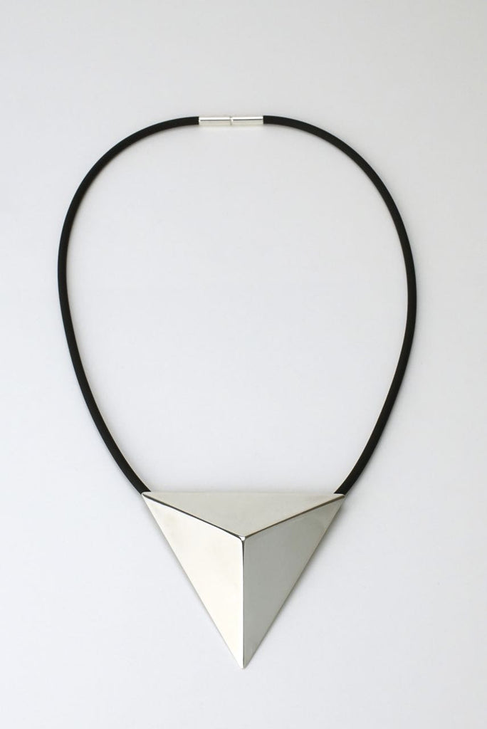 Hans Hansen Silver Triangle Necklace 1980s