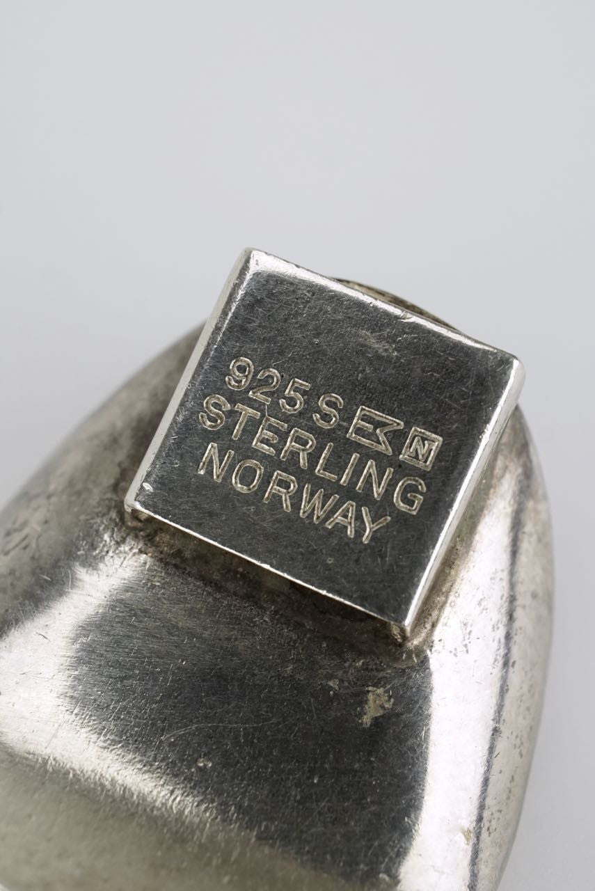 Norwegian silver and blue enamel link bracelet 1960s