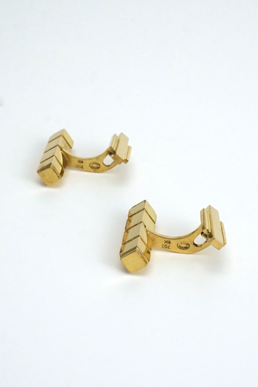 Vintage Georg Jensen 18k yellow gold cufflinks - design 1064C Henry Pilstrup