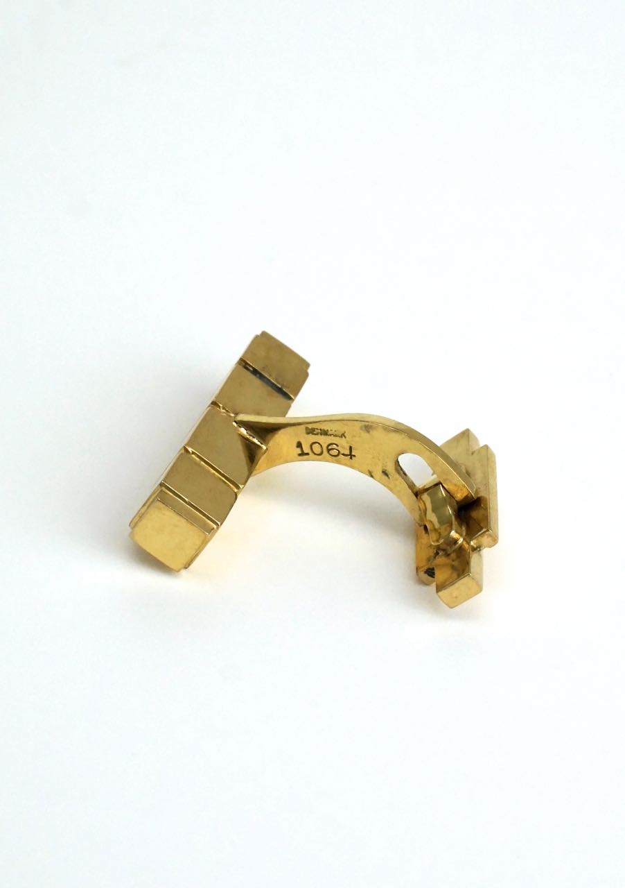 Vintage Georg Jensen 18k yellow gold cufflinks - design 1064C Henry Pilstrup