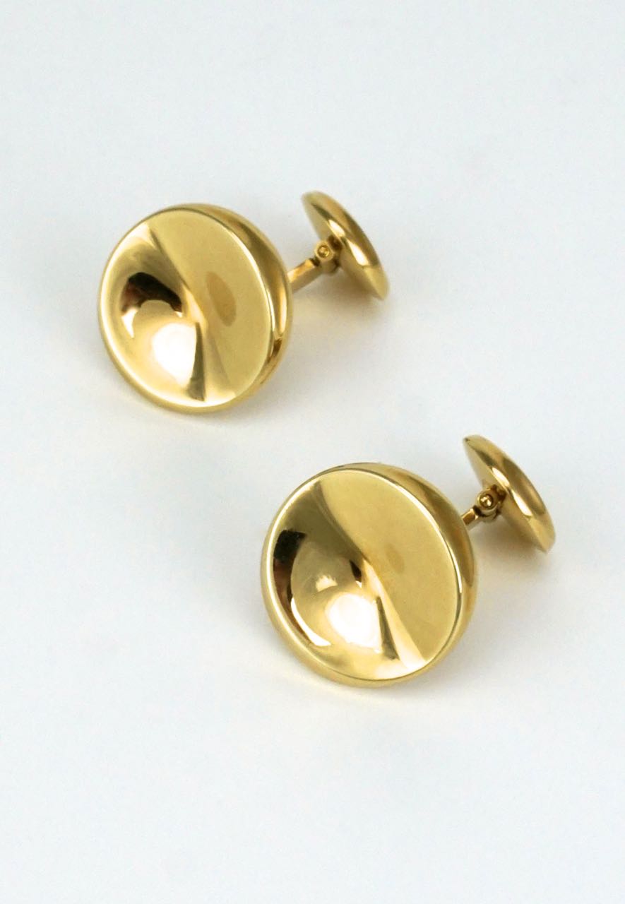 Vintage Georg Jensen 18k yellow gold cufflinks - design 1074C Nanna Ditzel