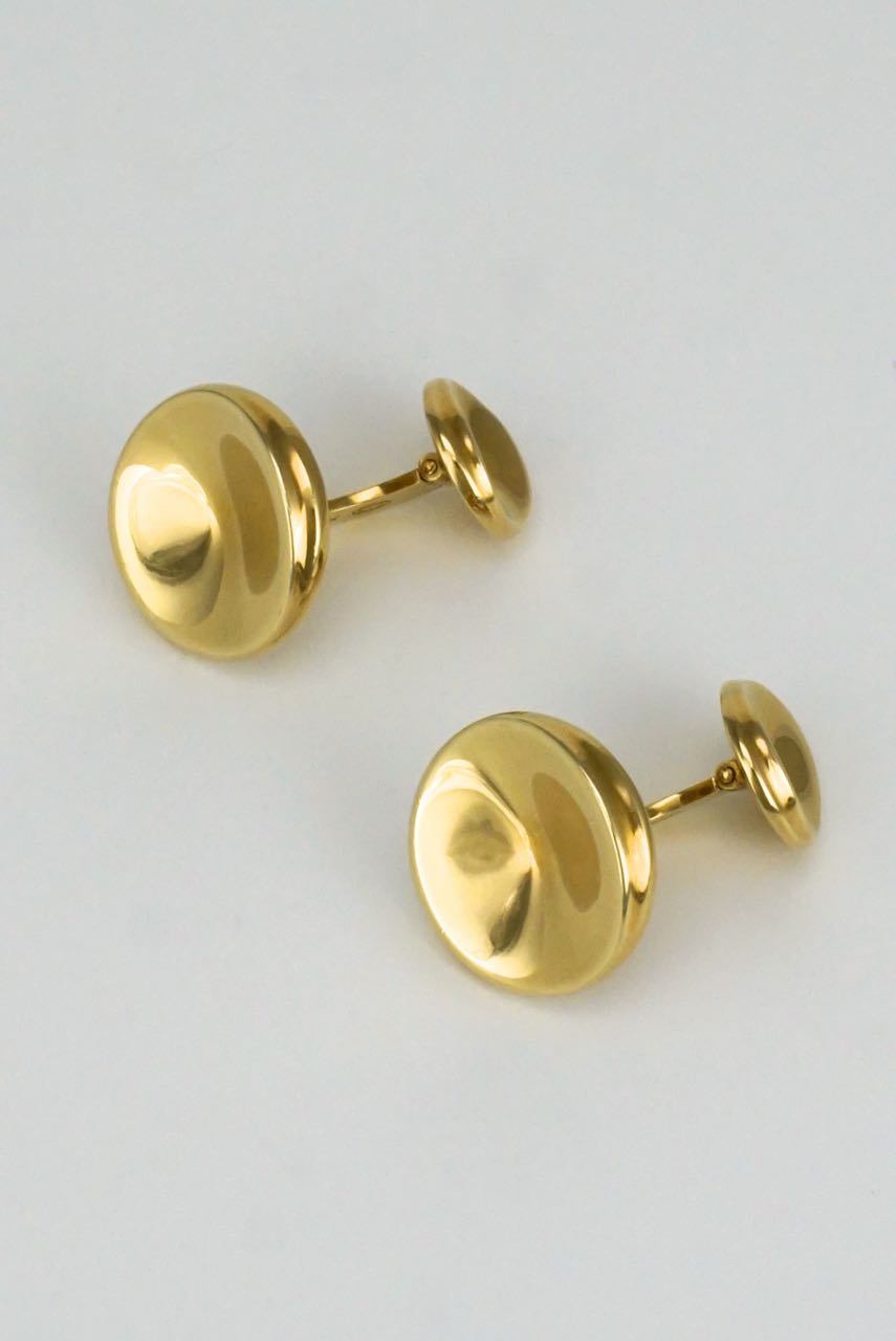 Vintage Georg Jensen 18k yellow gold cufflinks - design 1074C Nanna Ditzel