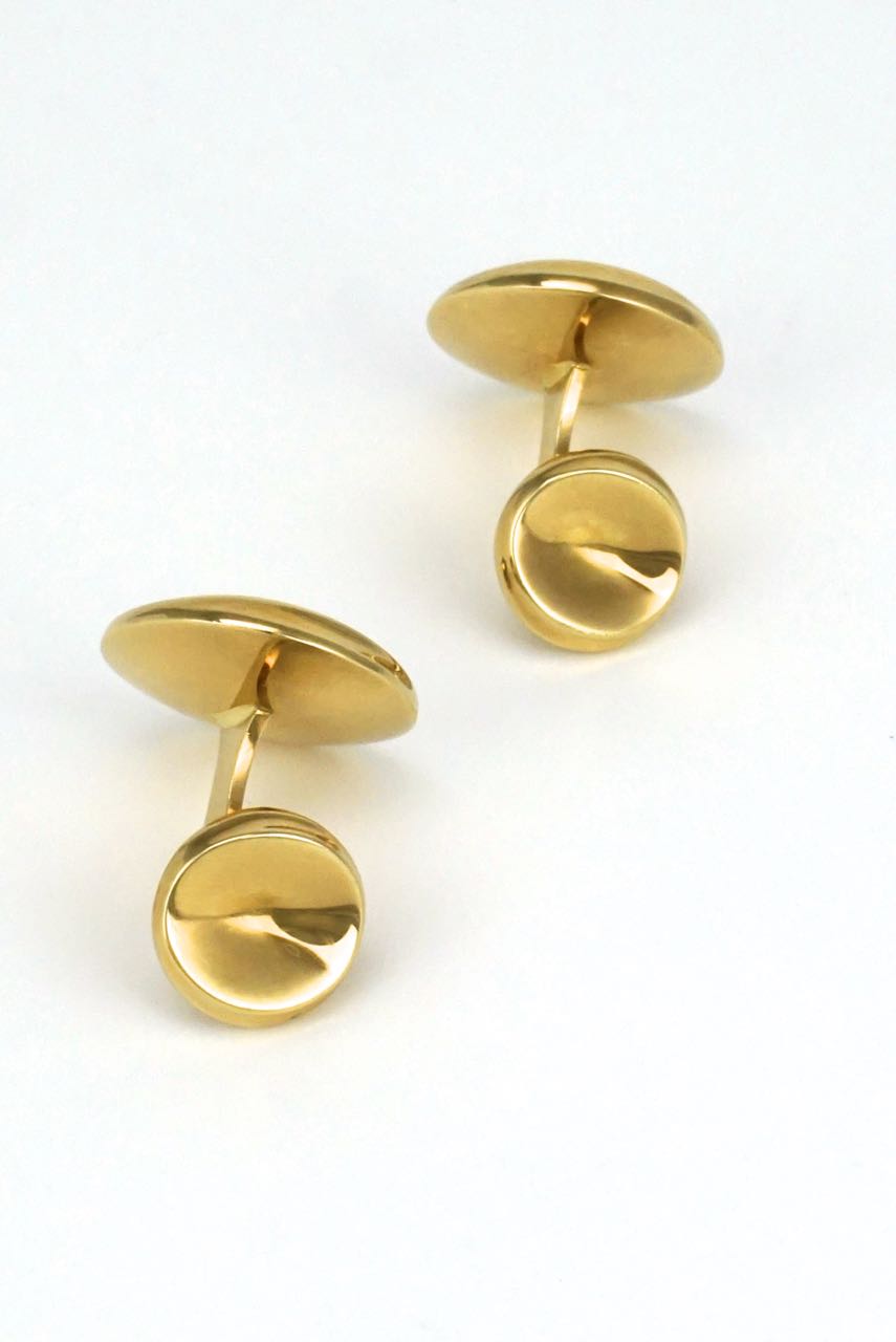 Vintage Georg Jensen 18k yellow gold cufflinks - design 1074C Nanna Ditzel