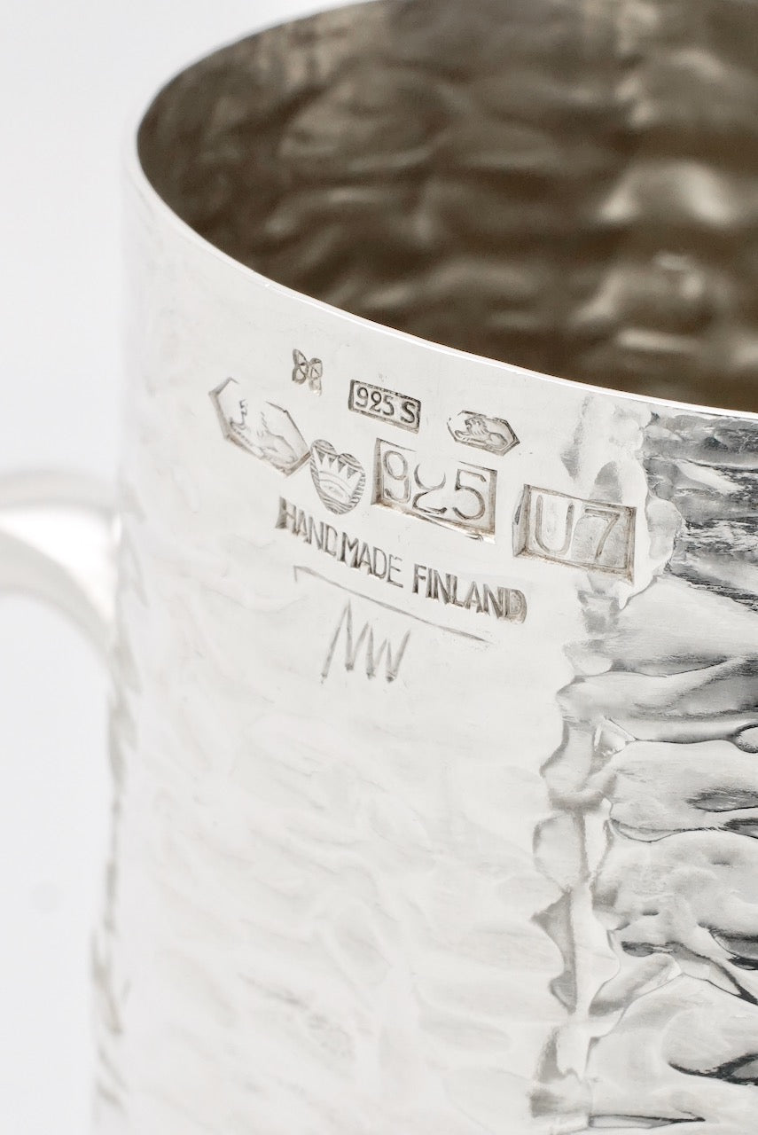 Vintage Finnish Sterling Silver Textured Jug - Tapio Wirkkala