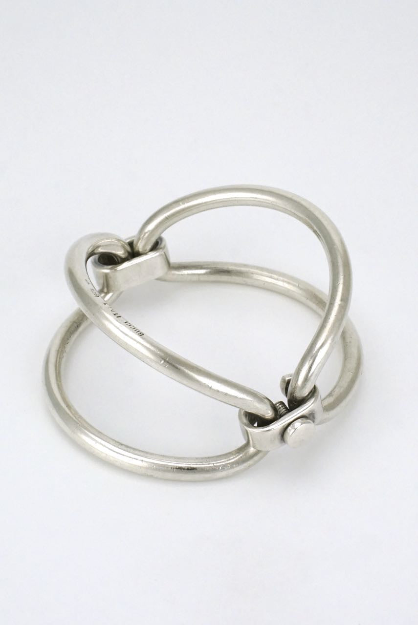 Gucci 1960's silver double loop bracelet