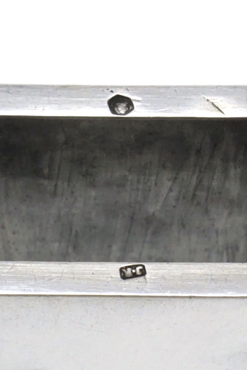 Antique solid silver and enamel erotic match box cover