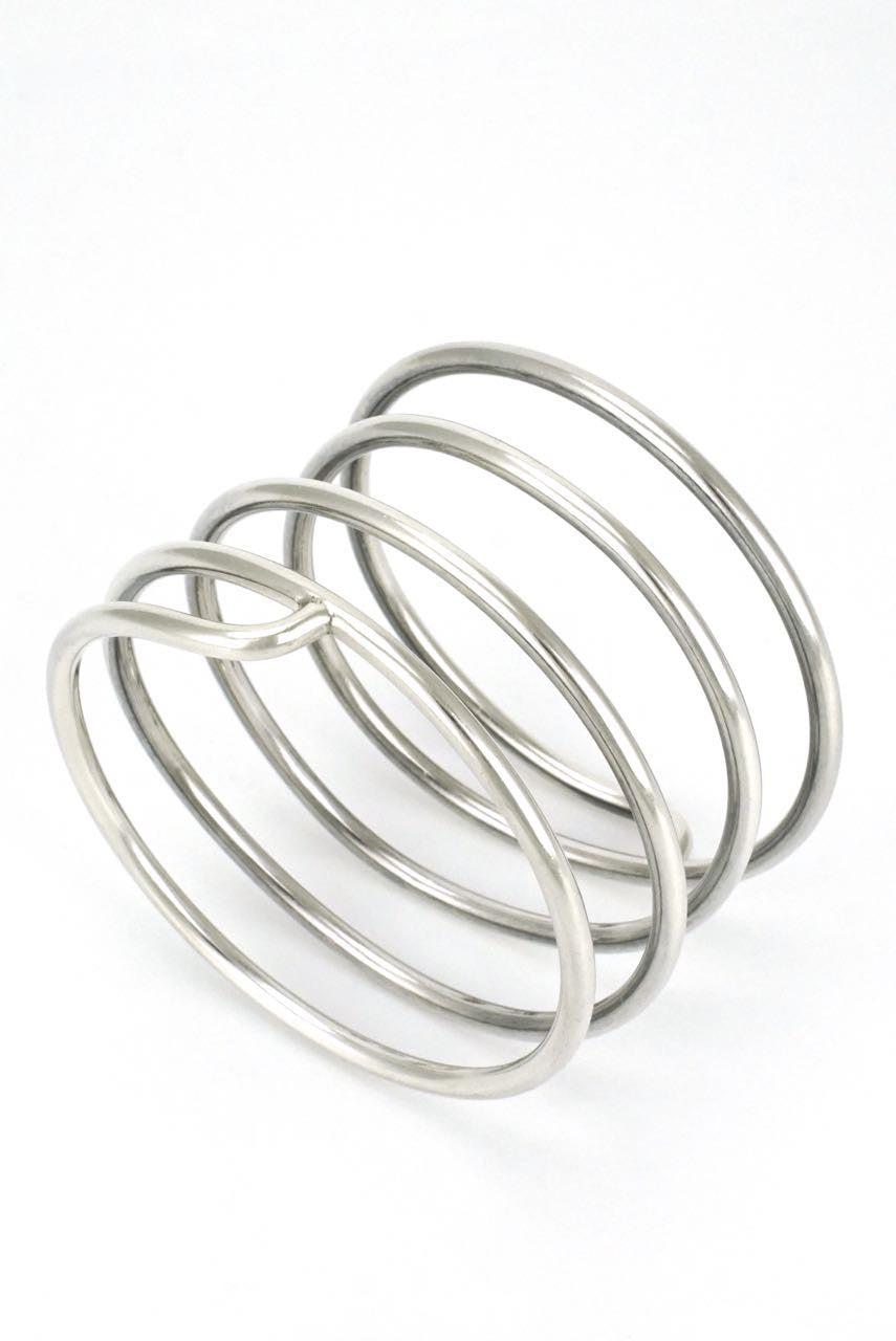 Bent Knudsen silver spiral bangle - design 216