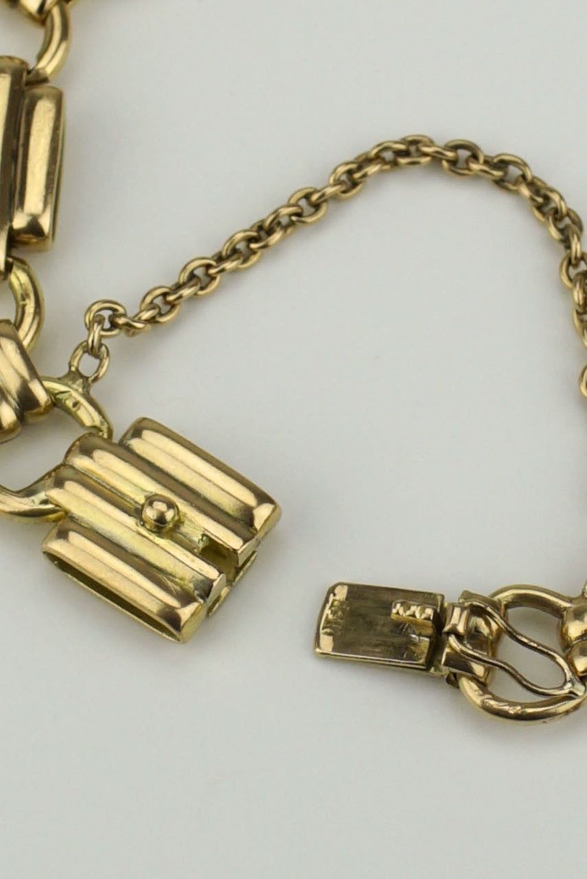 Art Deco 18k yellow gold link bracelet 1930s