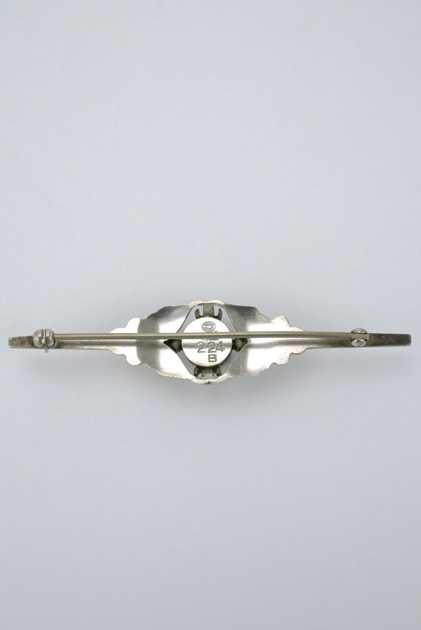 Georg Jensen silver amethyst bar brooch - design 224B