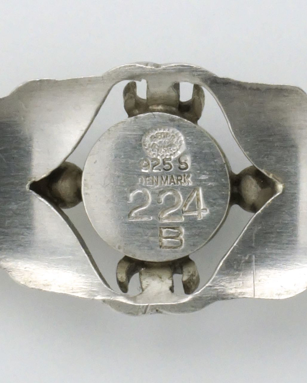 Georg Jensen silver amethyst bar brooch - design 224B
