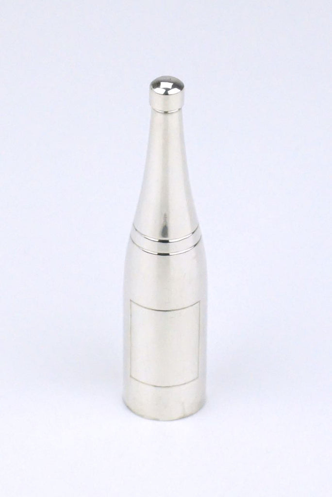 Champagne bottle silver swizzle stick