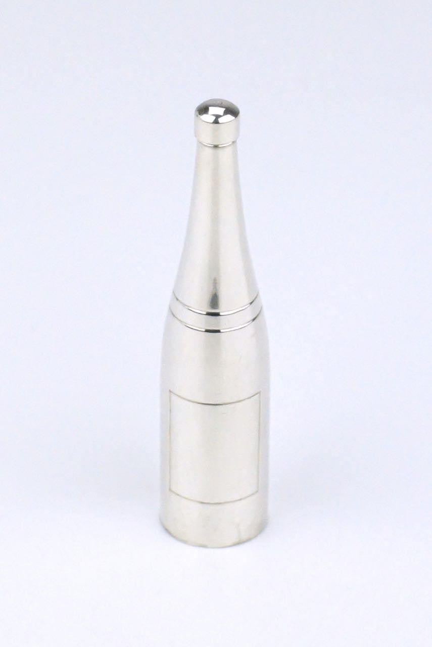 Champagne bottle silver swizzle stick