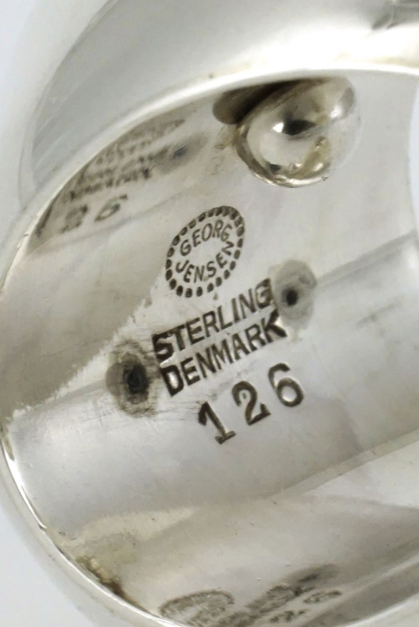 Georg Jensen silver ear slings - design 126