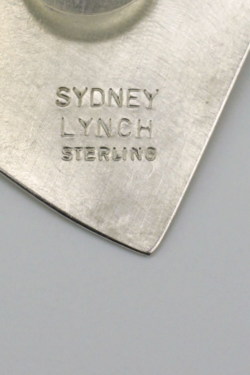 Vintage Sydney Lynch Silver Folded Curve Earrings