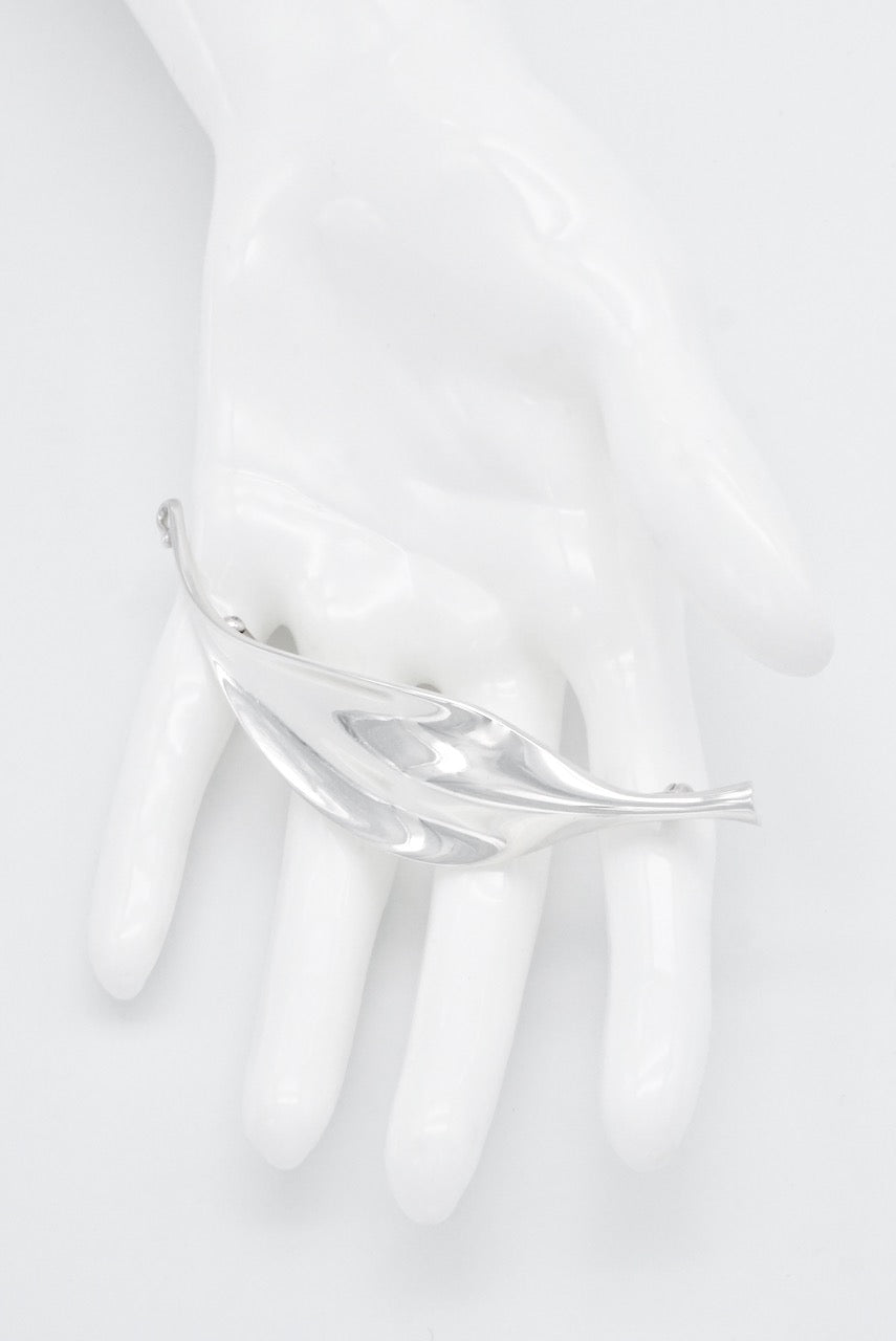Vintage Georg Jensen Sterling Silver Plume Brooch - Design 391 Torun