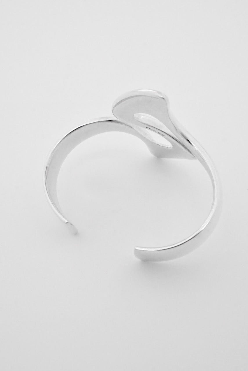Vintage Georg Jensen Solid Silver Whiplash Cuff - Design 287 Henning Koppel