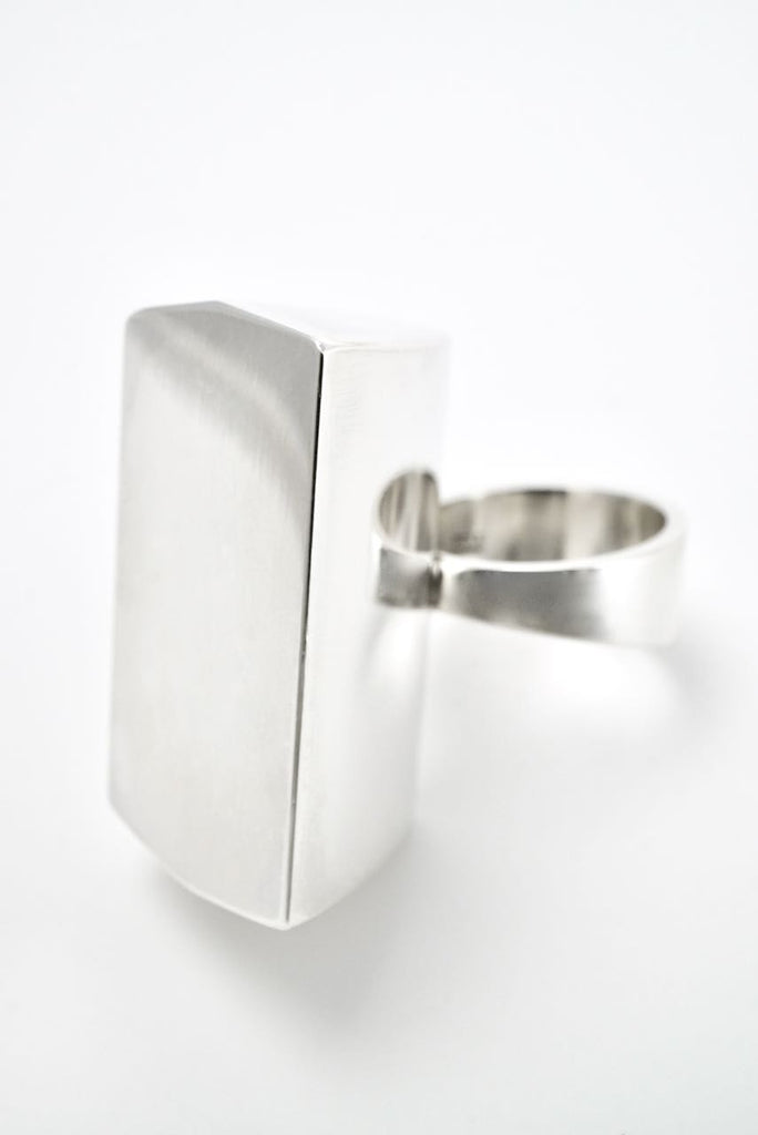 Vintage Georg Jensen Sterling Silver Block Ring - Design 158 Astrid Fog