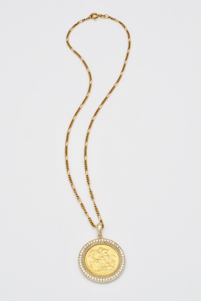 Engravable Gold Coin Necklace - Penny Pairs