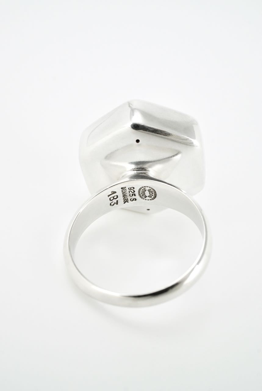 Vintage Georg Jensen Sterling Silver Hexagonal Ring - design 183