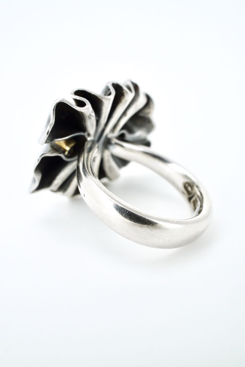 Georg Jensen Sterling Silver Ruched Bow Ring - Design 400 Lene Munthe