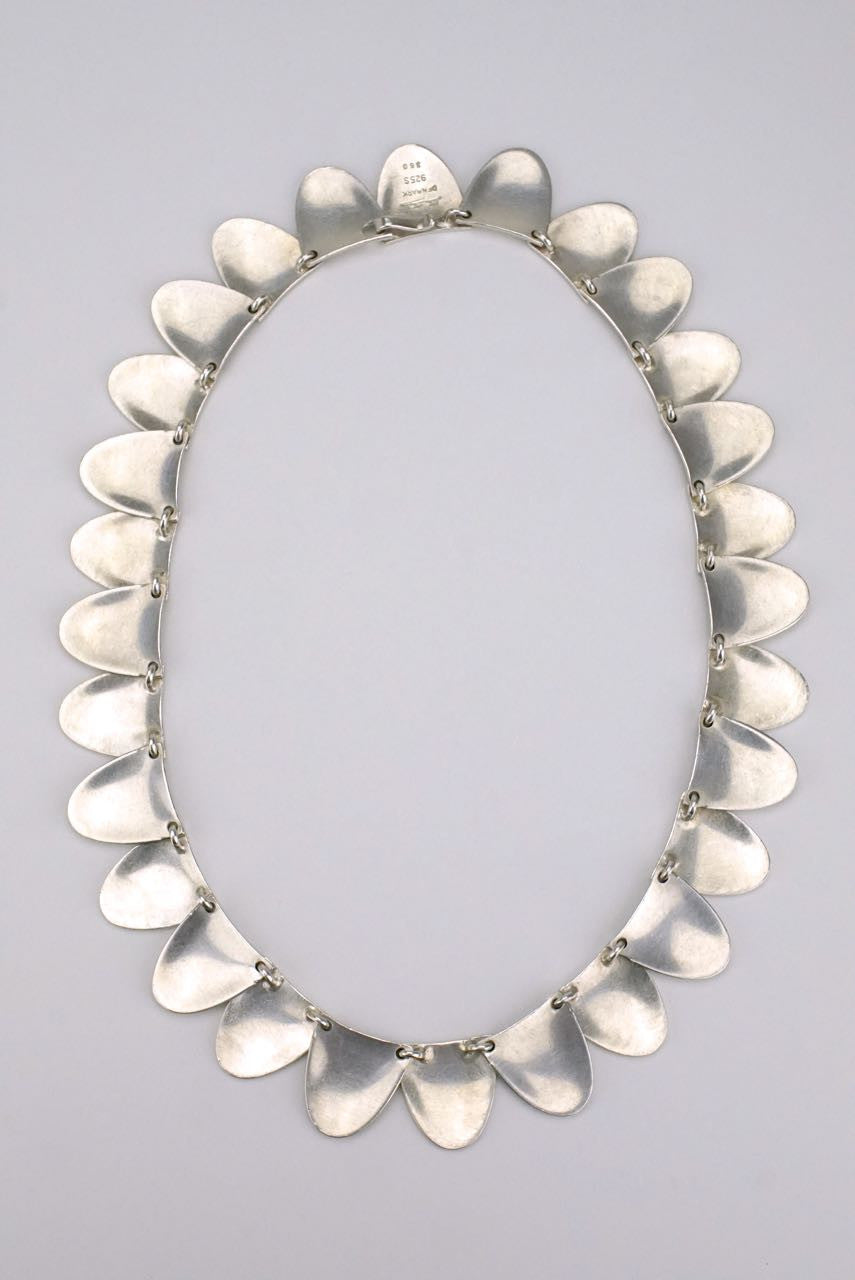 Hans Hansen silver petal necklace