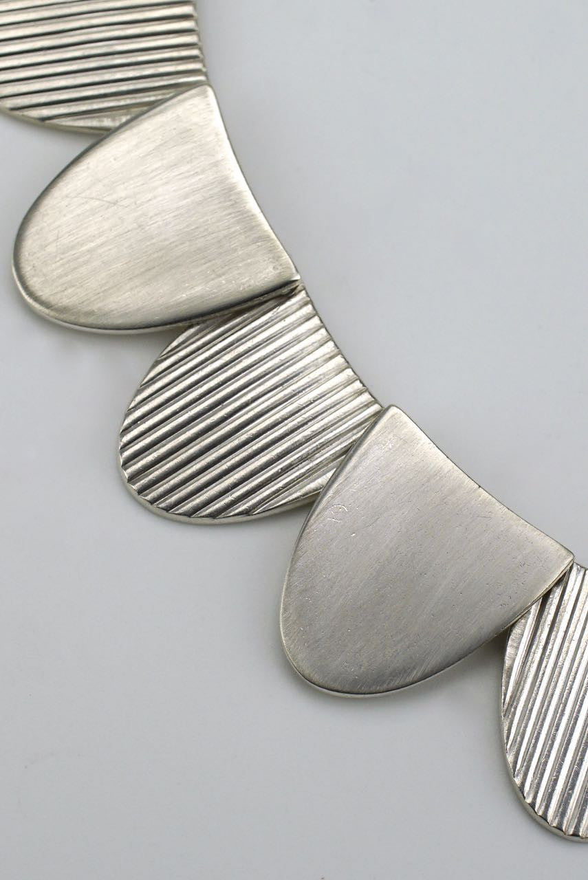 Hans Hansen silver petal necklace