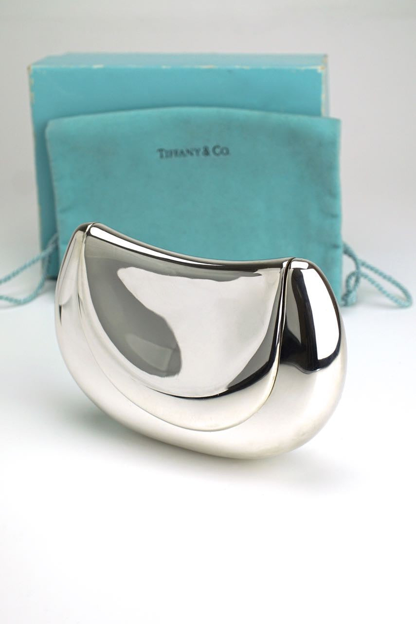 Elsa Peretti for Tiffany silver saddle bag clutch